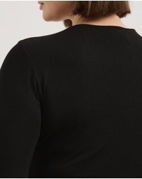 Atmos&Here Curvy - Arienna Jersey Long Sleeve Top