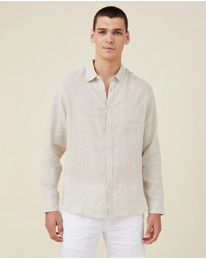 Cotton On - Linen Long Sleeve Shirt