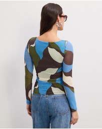 The Fated - Jasmine Mesh Long Sleeve Top
