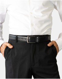 Buckle - Alick. Australian Made Reversible Leather Belt. 35mm width.