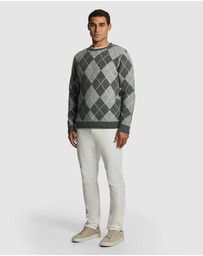 yd. - Hamish Crew Argyle Knit Jumper