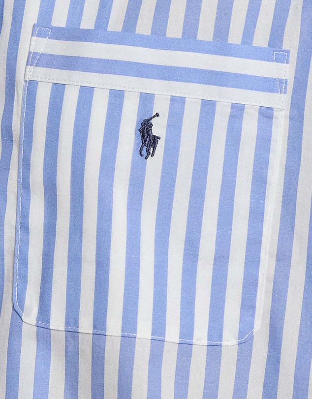 Polo Ralph Lauren - Shirting Stripes Cotton Long Sleeve Button Down Pyjama Set