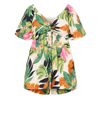 City Chic - Paradiso Print Playsuit