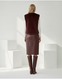 Mossée - Emma Leather Pencil Skirt
