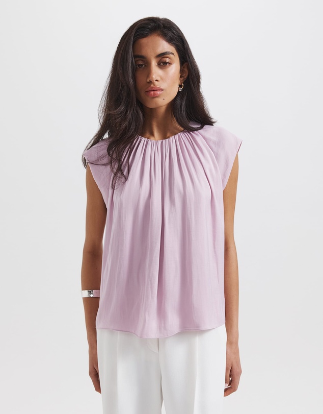 SABA - Lillian Pleat Front Blouse