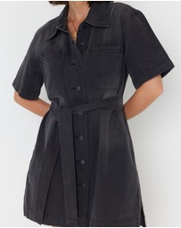 ALEXANDRA - Milano Dress Black Denim