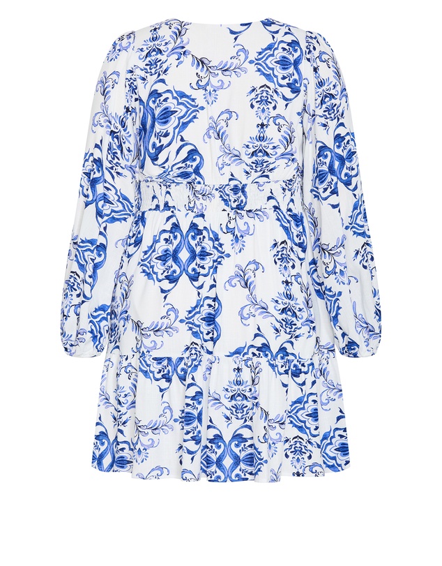 City Chic - Winslow Long Sleeve Print Dress