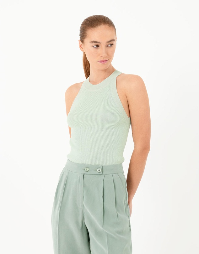 Forcast - Skye Halter Neck Knit Top