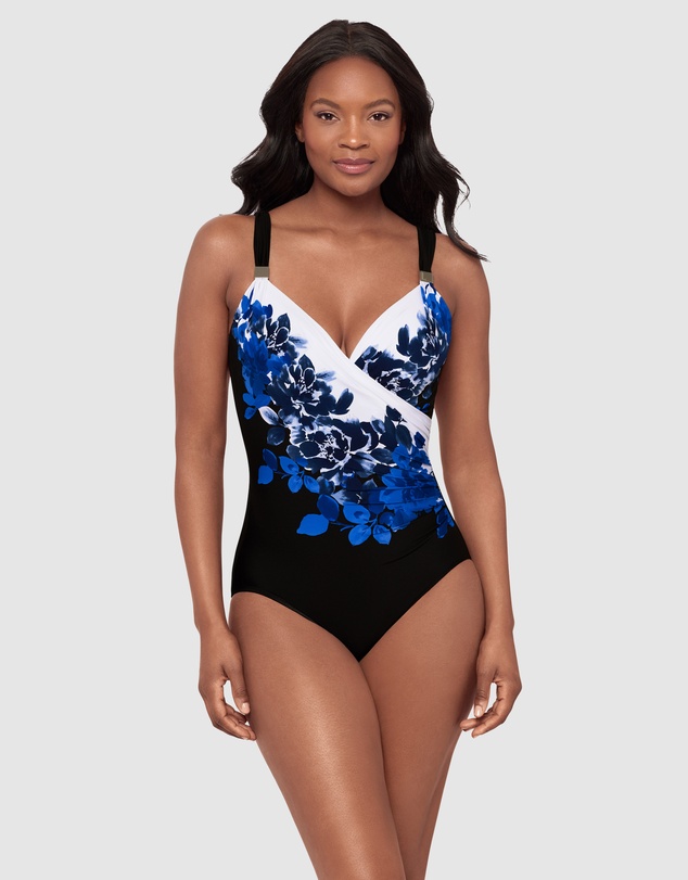 Miraclesuit Swimwear  - Ombra Fiore Siren Underwired Crossover Shaping Swimsuit