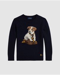 Polo Ralph Lauren - Dog-Intarsia Cotton Sweater - ICONIC EXCLUSIVE - Teens