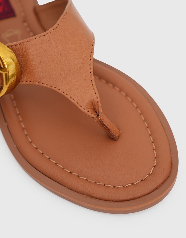 Betts - Rhodes Leather Buckle Thong Sandals