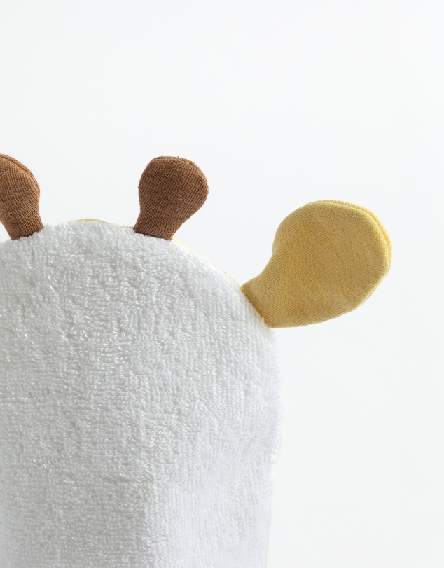 Living Textiles - Organic Bath Mitt - Wild Safari/Giraffe