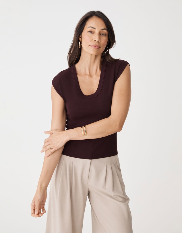 Forcast - Laura Tencel Scoop Neck Knit