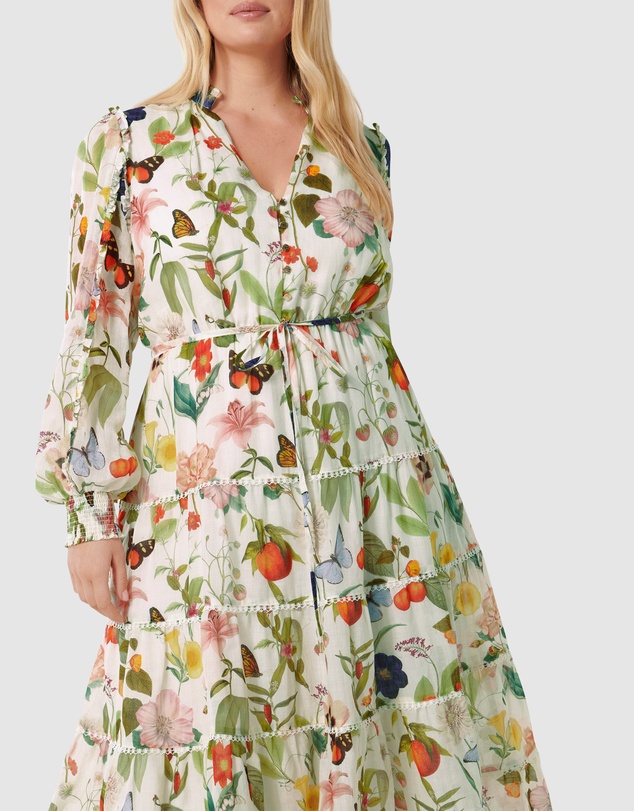 Forever New Curve - Annie Curve Scallop Trim Midi Dress
