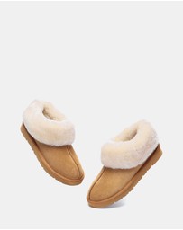 EVERAU - EverAU Ugg Homey Slipper Suede Cow Suede Upper House Shoes