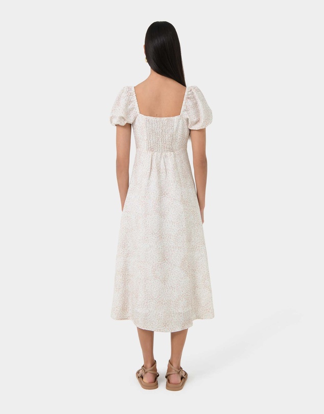 Forcast - Hazy Linen Puff Sleeve Dress