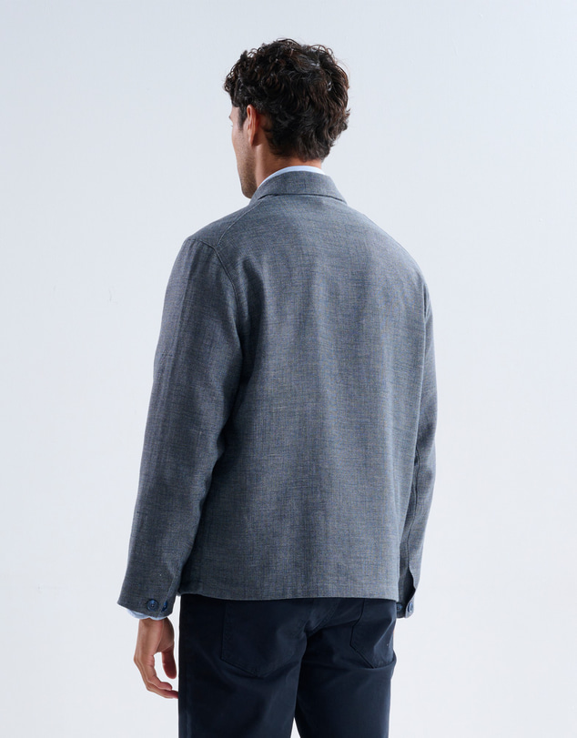 3 Wise Men - 3 Wise Men Archer Linen Jacket - Grey