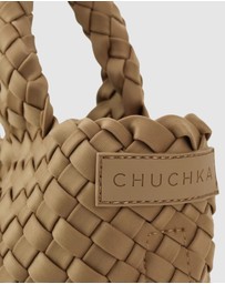 Chuchka - Woven Neoprene Shoulder Bag - Nude