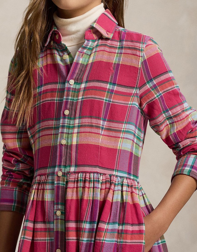 Polo Ralph Lauren - Plaid Cotton Madras Shirtdress - Teens