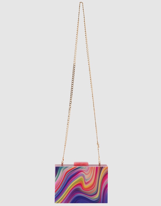 Olga Berg - Dorothy Swirl Print Box Clutch