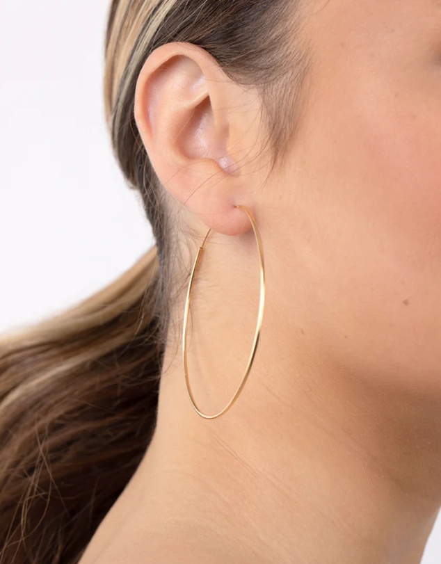 Lovisa - Gold Plated Sterling Silver Fine 60mm Hoop