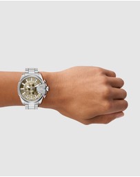 Diesel - Mega Chief Slim Silver Tone Chronograph Watch