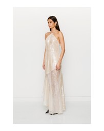 The Wolf Gang - Mina Sequin Maxi Dress - Gold