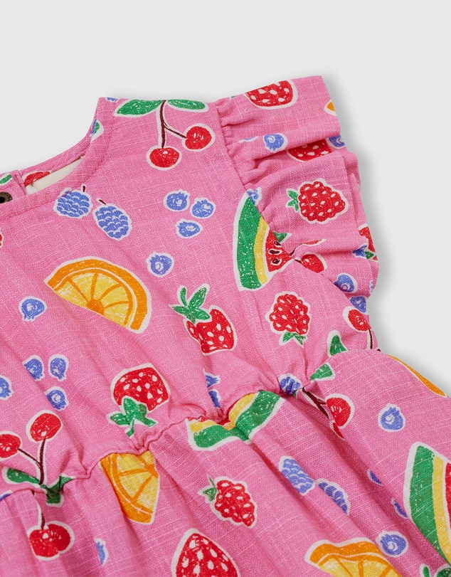 Goldie + Ace - Fruit Salad Lyla Dress - ICONIC EXCLUSIVE - Babies-Kids
