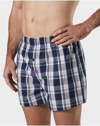Mitch Dowd - Diamond Blue Cotton Boxer Shorts 3 Pack - Navy