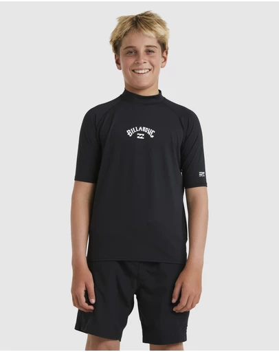 Billabong - Boys 8 to 16 All Day Arch Short Sleeve Rash Vest