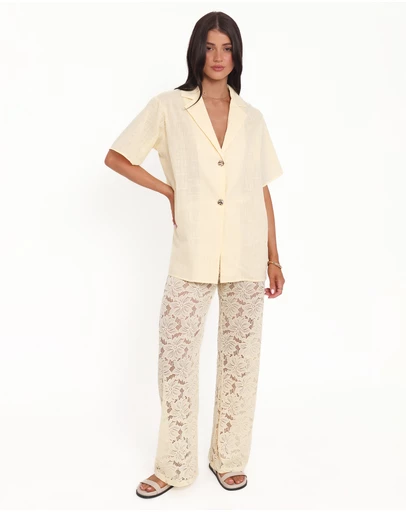 Petal & Pup - Mindy Lace Pant Set - Yellow