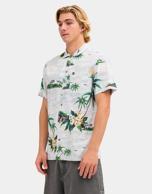 Quiksilver - Mens Beach Club Casual Short Sleeve Shirt