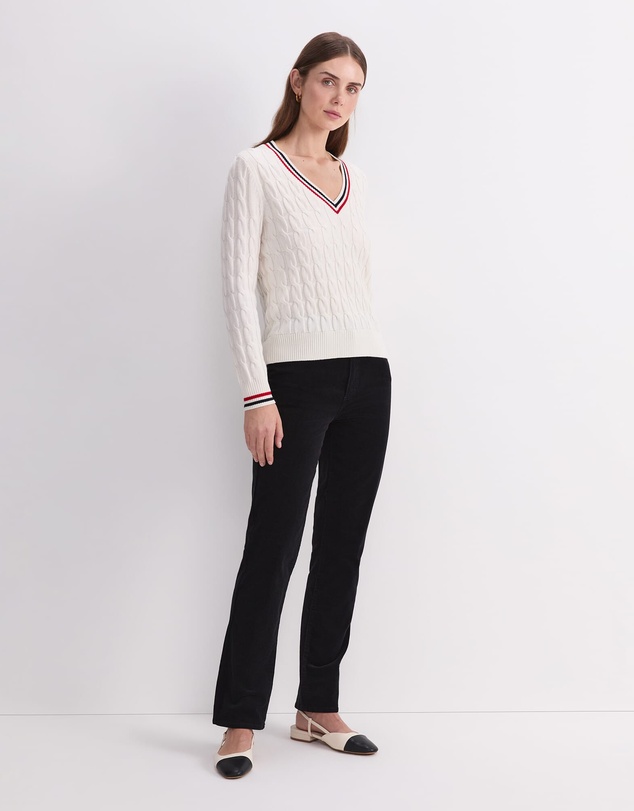 Sportscraft - Merino Cable V Neck Sweater