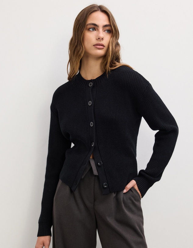 The Fated - Maia Round Neck Knit Cardigan