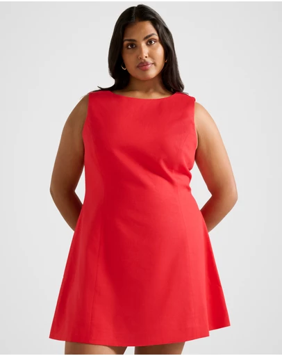 Forever New Curve - Kassie Curve Boat Neck Mini Dress