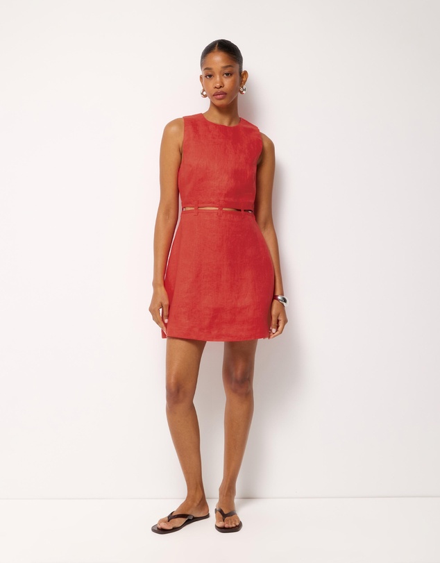 AERE - Noa Linen Mini Dress