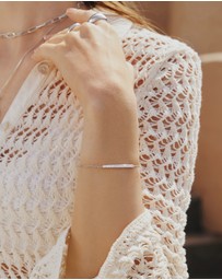 Ania Haie - Silver Pave Bar Bracelet