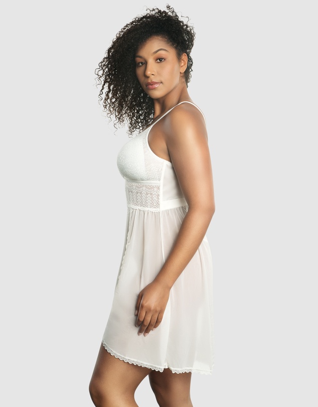 Parfait - Mia Lace & Mesh Padded Full Bust Chemise
