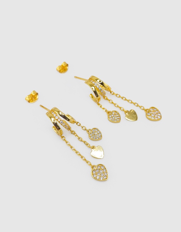Izoa - Cara 3-in-1 Trio Huggie Earrings