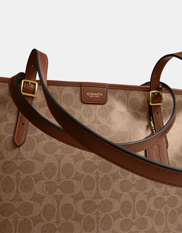 Coach - Signature Coated Canvas Taxi Tote Bag