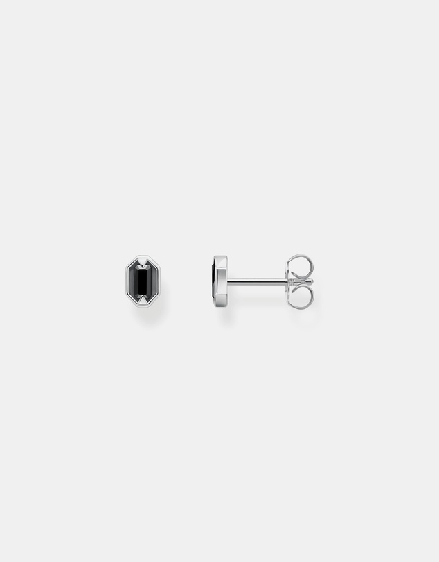 THOMAS SABO - Ear Studs Crocodile Eyes with Stones Silver Blackened