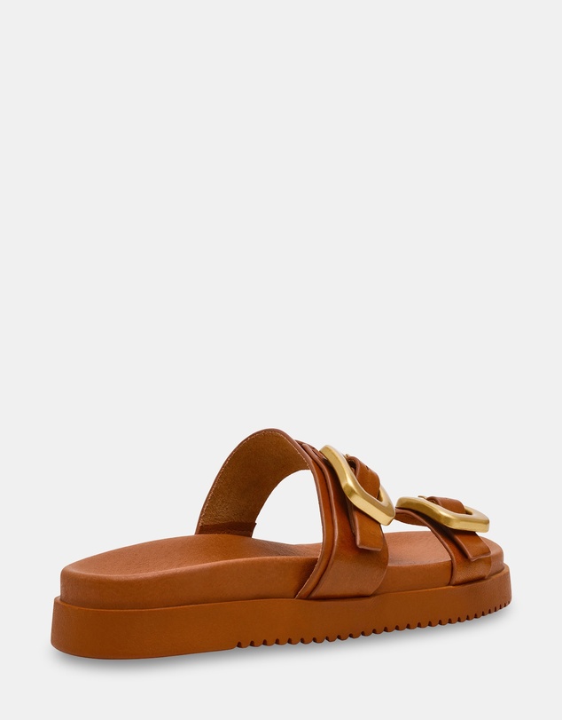 Steve Madden - Margey Cognac Leather Sandals
