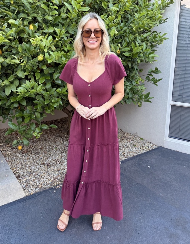 Esther & Co - Celie Dress - Bordeaux
