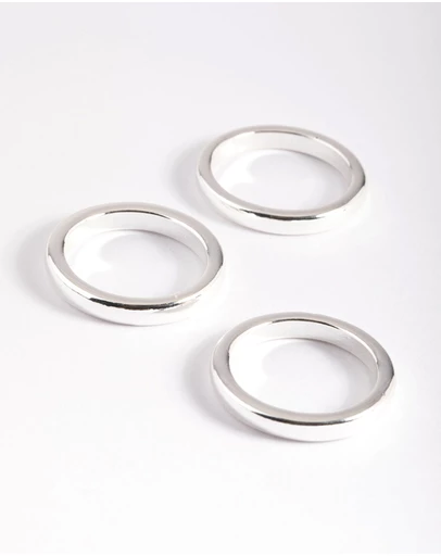 Lovisa - Silver Plated Triple 3mm Band Ring