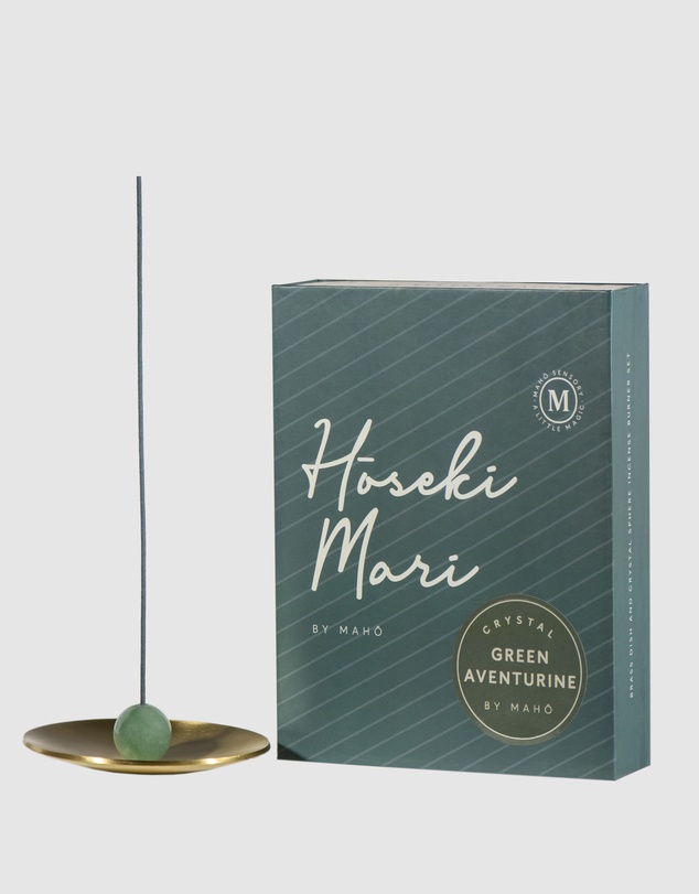 MAHO Sensory - Hoseki Mari - Green Aventurine crystal Incense burner