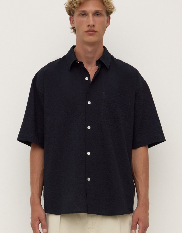Revibe - Repaired Assembly Label Cotton Mens Shirts S/S