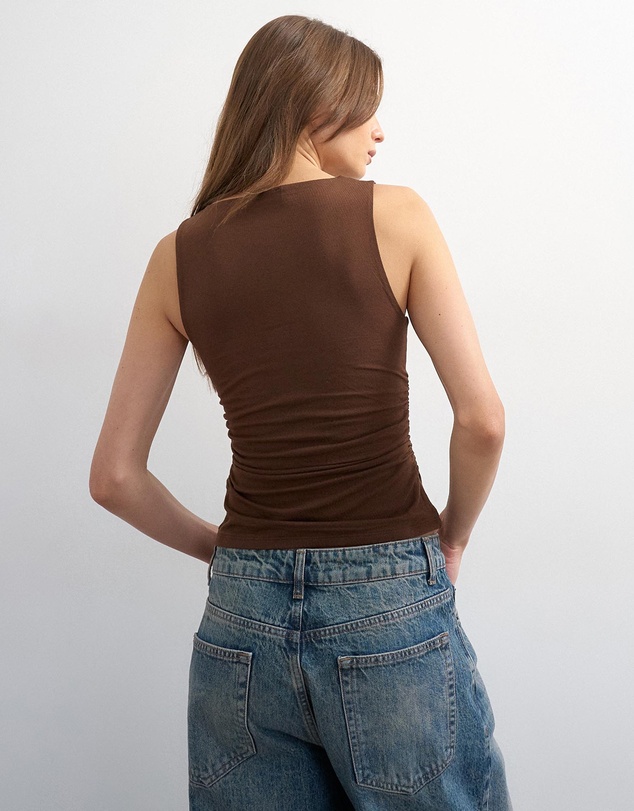 TOPSHOP - Mindy Ruched Tank Top