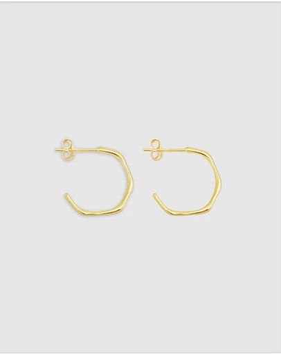 Ichu - Faceted Mini Hoops Gold