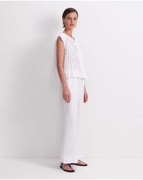 Sportscraft - Ariana Pintuck Linen Blouse