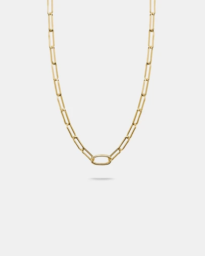 THOMAS SABO - Gold-Tone Stainless Steel Charm Club Paperclip Necklace